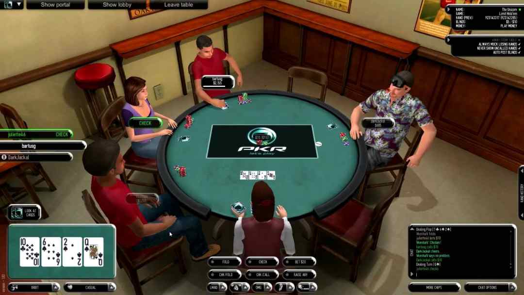 Poker được mô phỏng chân thực trên các nền tảng trực tuyến