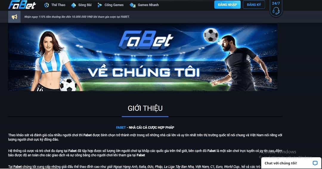 Fabet luôn là sự lựa chọn hàng đầu của bet thủ Việt