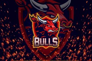 Esports Bull logo rực cháy khí chất hừng hực