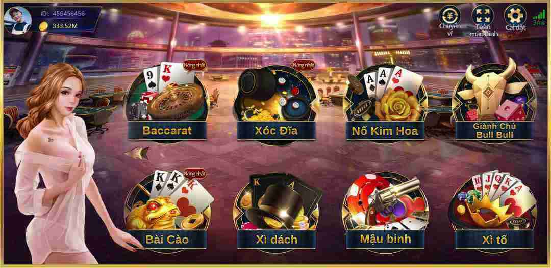 Dealer 2D sinh động điều khiển trò chơi của V8 Poker